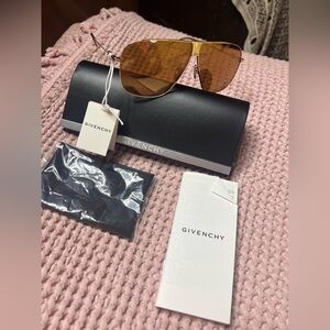 Givenchy Gold-Tinted Aviator Sunglasses